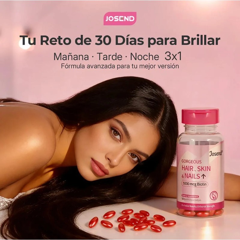 Biotina 5000 Mcg Para Cabello, Piel Y Uñas 90 Cápsulas