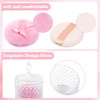 3 Pcs Large Body Powder Puff and Container,Dusting Powder Container