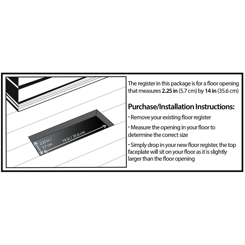 Decor Grates ST214 Classic Collection Décor Design Painted, 2x14 Inches,