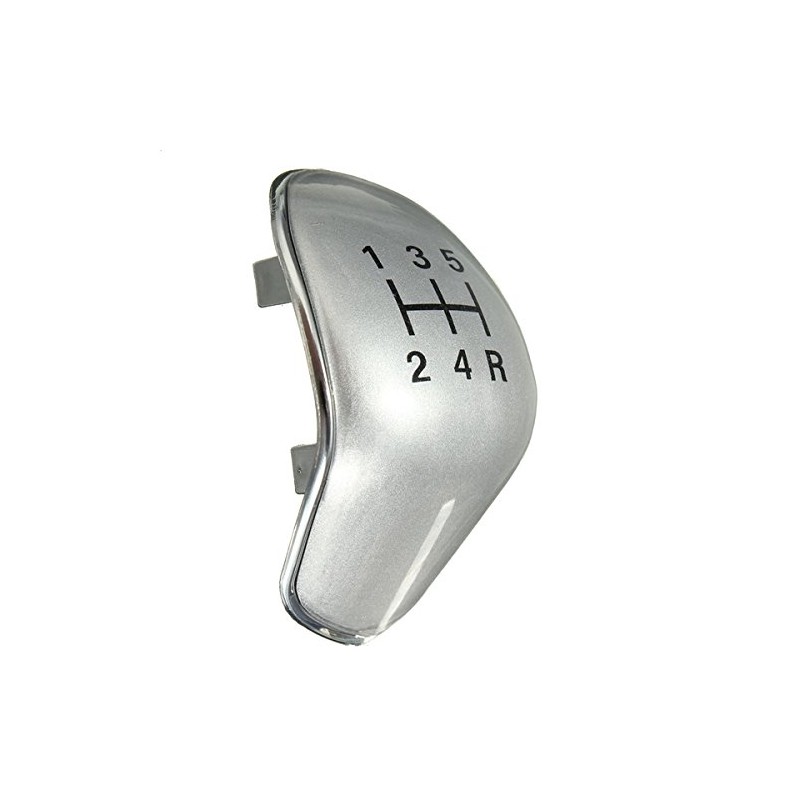 MOMOALA Replacement 5 Speed Black Chrome Gear Stick Knob Cap