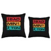 Retro Badminton | Racket Shuttlecock | Badminton Player Throw Pillow