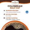 Fresh Roasted Coffee,100% Water Processed Half-Caf Colombian, Kosher, K-Cup Compatible,