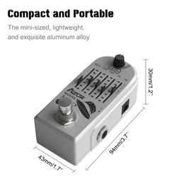 AZOR 5 Band Bass EQ Pedal Equalizer Effects Pedal for Electric Bass True Bypass Aluminium-Alloy