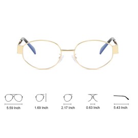 Ridering Retro Oval Sunglasses for Women Mens,Metal Frame Vintage Classic UV400 Protection Sunglasses for Outwear Travel