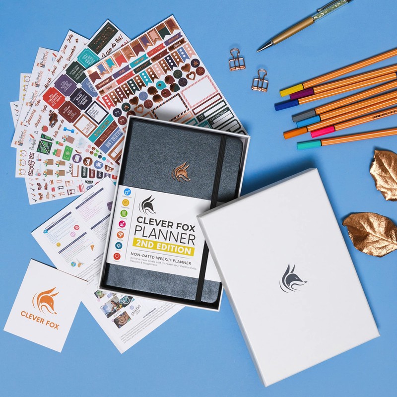 Clever Fox Planner 2nd Edition – Colorful Weekly & Monthly