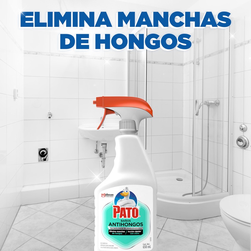 Pato Antihongos, Limpiador de Baños Con Cloro, Desinfecta y Elimina
