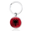 Art Attack Albanian Flag Soccer Keychain, Albania Red and Blacks