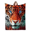 Naniopick Tiger Throw Blanket 350 GSM Animal Flannel Blanket for