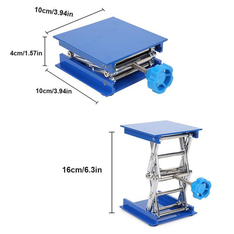 Laboratory Stand, 100 x 100 mm Laboratory Scissor Jack, Blue