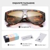SCVGVER Oversized Sunglasses Womens, Aviator Sunglasses for Women Men, Retro