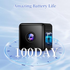 Vitreousleaf Mini Camera 4K HD Indoor Mini Wireless WiFi Security Camera Security Control Pet Surveillance Monitor Baby/Nanny Cam Support SD Memory Card APP Control Surveillance Monitor