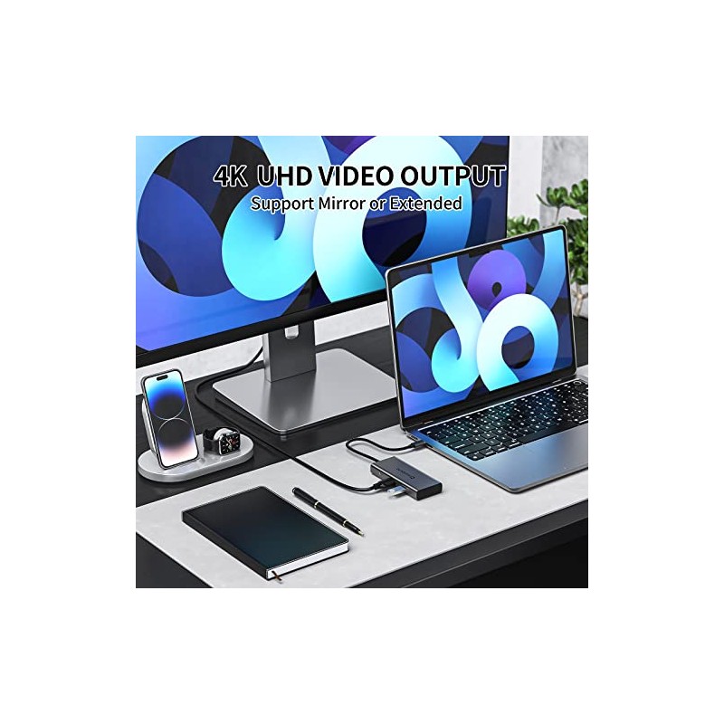 Minisopuru Hub USB C 7 en 1