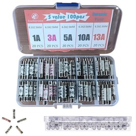 5x Fuses 13A, 13 Amp Fuses UK, Pack of 5 of 5A Fuses BS1362 Fuses | Domestic Plug Fuse | Electrical Fuse | Household Fuse | British Standard Fuse | Fuse Replacement | Circuit Protection Fuse. (100)