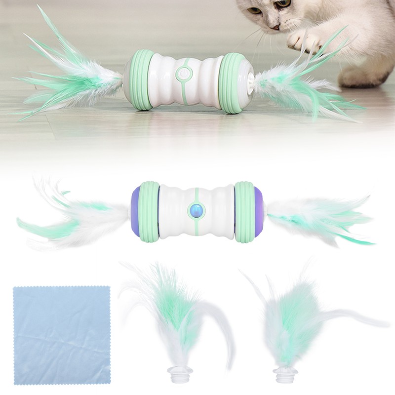 Electric Cat Teaser USB Rechargeable Auto Rotating Cat Toys with