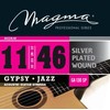 Magma Light + Acoustic Guitar Strings - 1 Set of 11-52 Gauge Silver Plated Gypsy Jazz 1 Round Wound Acoustic Guitar String Set (.011" - .052") - GA130SP