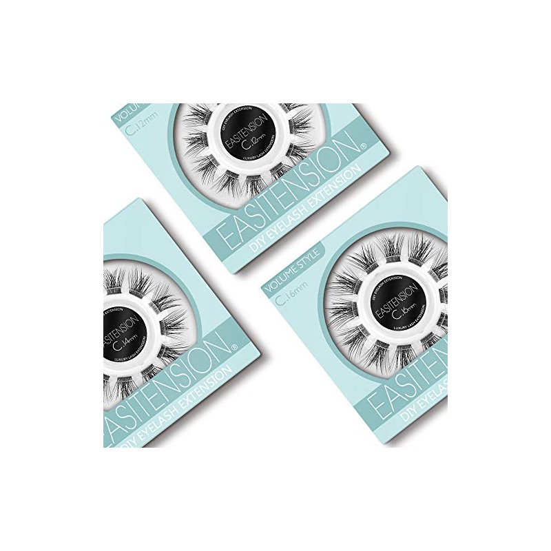 DIY Eyelash Extension, 3D Effect Individual Glue Bonded Clusters Volume