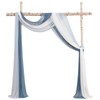 Floroom Wedding Arch Draping Fabric 3 Panels 20Ft Chiffon Fabric