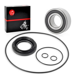 Rear Wheel Axle Brake Drum Bearing and Seals O Ring Kit Compatible with Suzuki Quadsport Z250 Ozark 250 LTF250 LTZ250 2002-2014