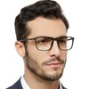 OCCI CHIARI Reading Glasses Men's Rectangle Reader Durable Spring Hinge