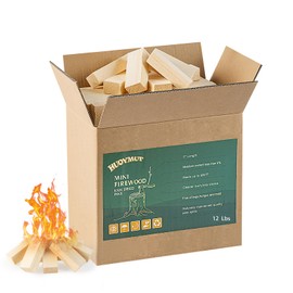 HuoYmut Mini Fire Sticks Wood,5" Lengths Kiln Dried Pine Small Firewood,Barkless Kindling Fire Logs,Fire Pit Accessories Great for Stove Mesa XL,Tabletop Firepit,Pizza Oven Wood,12Lbs