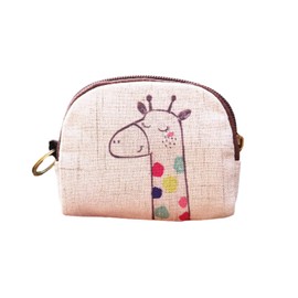 ERJUR Triple Capacity Change Pouch Coin Pouch Change Holder for Woman Girls Purses for Card Cash Coin Bills, Giraffe, Fashion