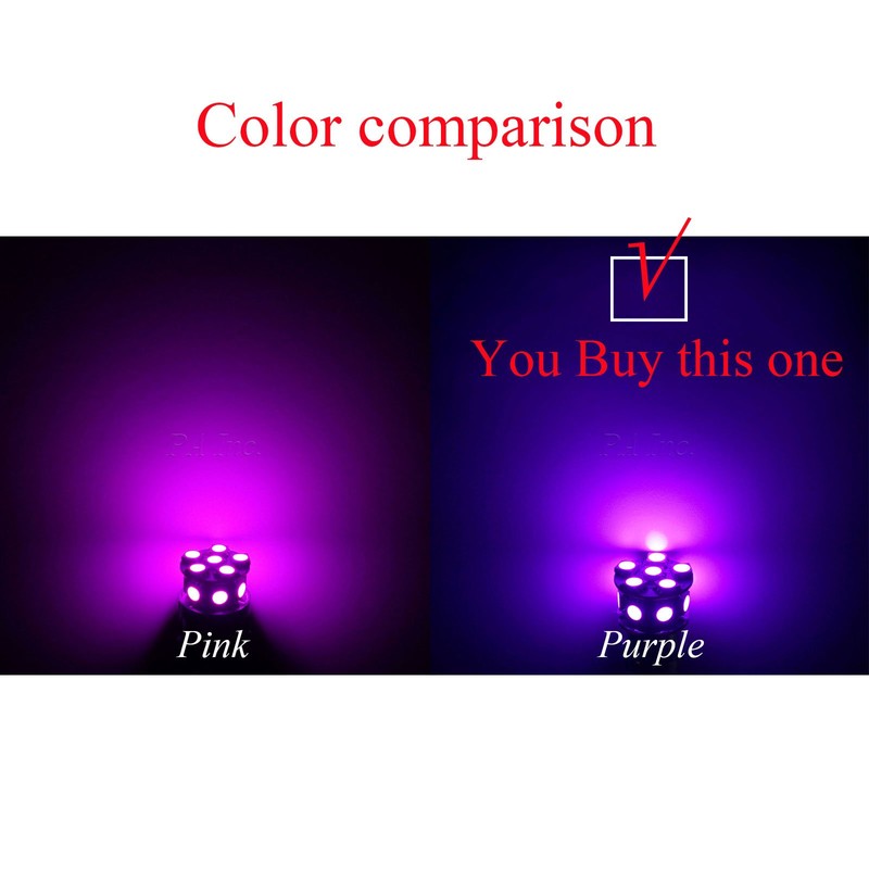 PA LED 2x PURPLE 3157 3156 13 5050 SMD LED