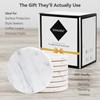 YONGHEE Soft White Marble Coasters Set of 8, Modern Elegant