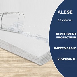 Lovely Hippo Next 2 Me Waterproof Mattress Protector 83 x 50 cm for Chicco Magic Dream Kinderkraft Next to Me
