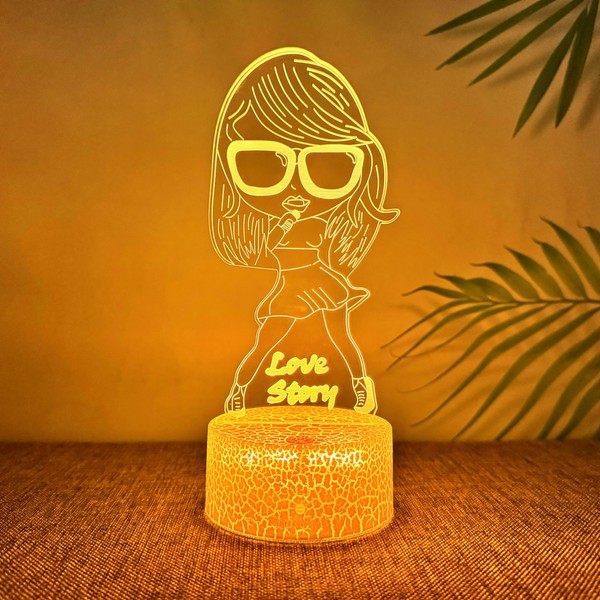 Deluisho Songstress 3D Lamp Illusion LED, 3D Night Light, 16