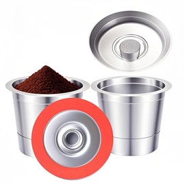 JavaNest 2 Pack Reusable K Cups – 304 Stainless Steel Coffee Pods Compatible with Keurig 1.0 & 2.0 Systems – Eco-Friendly Refillable Capsule Alternative