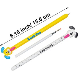 Maydahui 8 Pcs Cute Dog Ballpoint Pen, 0.02 inch (0.5 mm), Black, Stylish, Animal, Easy to Scrub, Stationery, Office, Party Supplies, Gift
