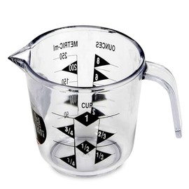 Chef Craft Select - Taza medidora de plástico, capacidad de 1 taza, transparente