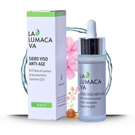 LA LUMACA VA Schneckenschleim-Serum 85 % rein, mit niedermolekularer Hyaluronsäure und Coenzym Q10, Anti-Falten-Serum, feuchtigkeitsspendend, geeignet als Gesichtsserum für fettige, trockene und