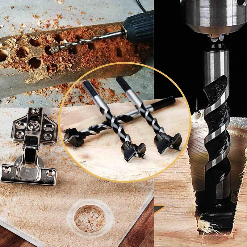 KEWAYO Forstner Drill Bit 1/4 Inch Hex Shank Extended Tungsten