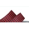1 Pcs 1 1/2"W Gingham Wired Ribbon Red Black Color