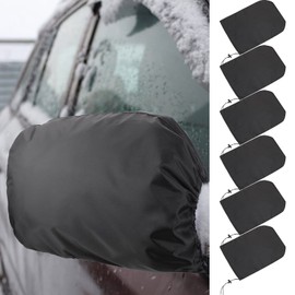 Frienda 6 Fundas Impermeables para Espejo Lateral, Cubierta de protección contra retrovisores automáticos, Accesorios de Espejo de Coche con Cordones para Coche y vehículo de Invierno