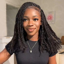 QVR Afro Kinkys Bulk Human Hair for Dreadlock Extensions Repair Locs 18 inch Natural Black Color, Twist Braiding Afro Kinky Human Hair for Locs 1 Pack 50 Gram