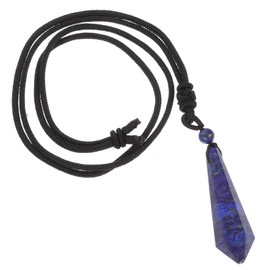 SAFIGLE Crystal Pendant Necklace for Women Natural Crystal Energy Column Unique Braided Rope Design Elegant Neck Decoration present for Teens and Adults