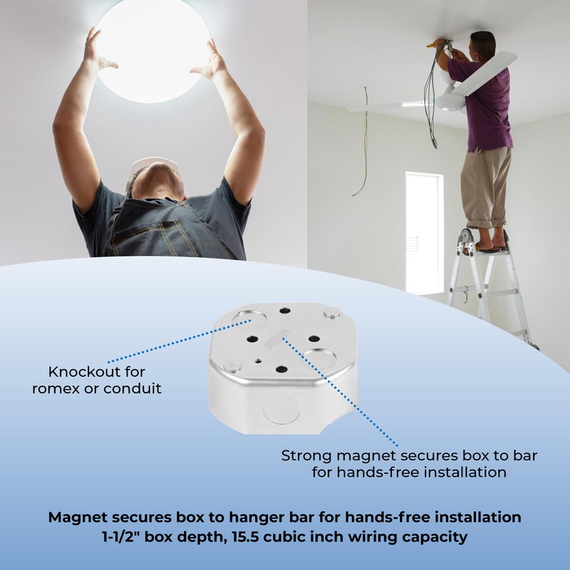 OHLECTRIC Saf-T-Brace For Ceiling Fans - Features 3 Teeth, Twist