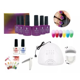 Mussa Kit Esmalte Térmico+lampara Uv-led 48 Watts+base+top+lima
