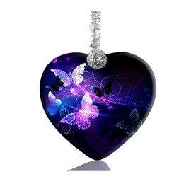 FQJNS Butterfly Ceramic Ornament Christmas Ornaments Holidays Ornaments Creative Heart Porcelain Ornament Christmas Tree Home Decoration