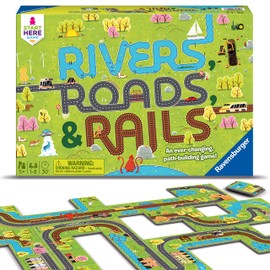 Ravensburger Rivers, Roads and Rails - Innovative Matching Game for Kids | Encourages Strategic Thinking | Award-Winning Design