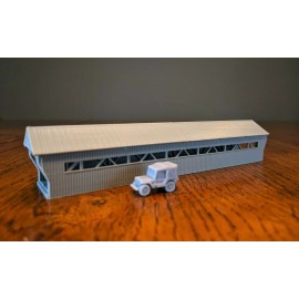Unbranded HO-Scale Vermont Style Covered Automobile Bridge - 1:87 Scale Building - 9.3"