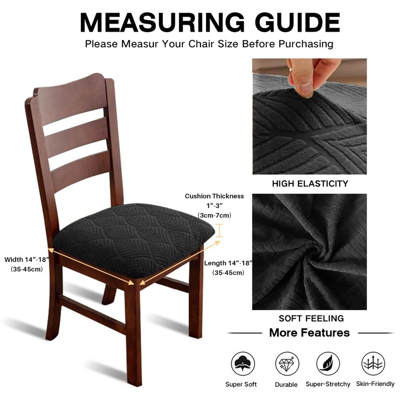 Gute Chair Cover Seats,Suede Chair Cover Seat with Elastic Ties