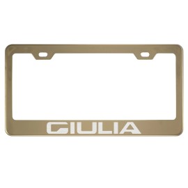 MVP Gold License Plate Frame For Alfa Romeo Giulia