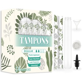 Jusoney Tampon Flasks for Liquor 14 Pack (21 oz Total), Hidden Flask for Women,Disguised Alcohol Containers with Resealable Wrappers, Funnel & Spout - Perfect for Cruises, Parties, and Nightclubs
