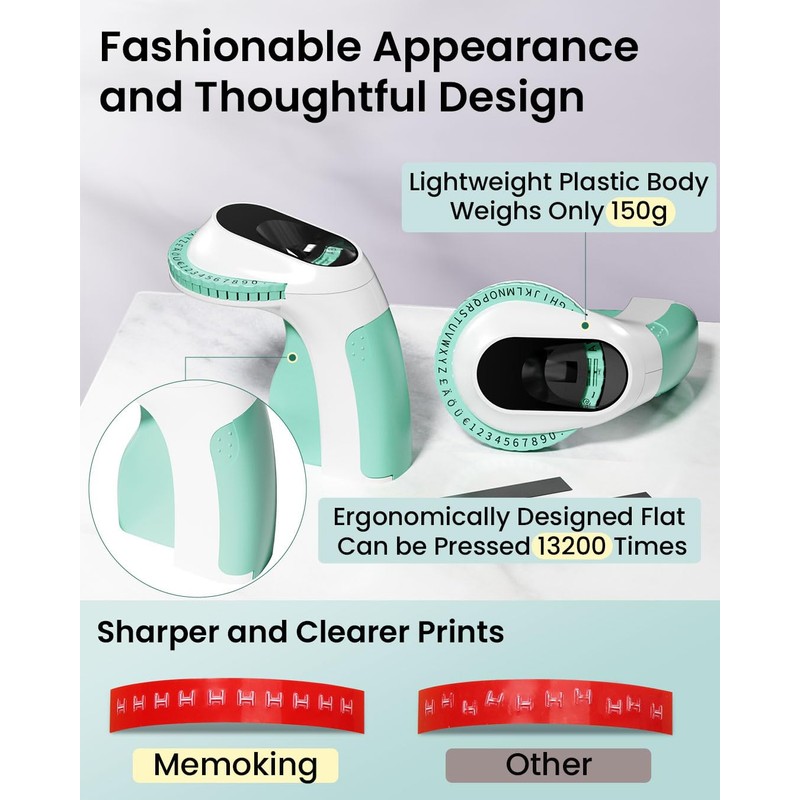 Memoking Embossing Label Maker Machine-E975 3D Label Maker Machine with