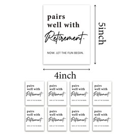 8 Pcs Retirement Labels, Perfect Gifts for Coworkers, Grandparents - Party Decorations for Wine Bottles