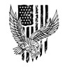 USA Bald Eagle Patriotic Vinyl Decal Sticker – 5 Inch
