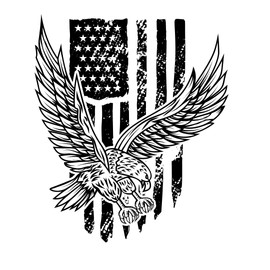 USA Bald Eagle Patriotic Vinyl Decal Sticker – 5 Inch American Flag Eagle Car Stickers – Waterproof Truck, Bumper, Laptop, Window Decal – Patriotic Military Support Sticker – Made in USA